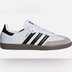 ADIDAS SAMBA OG Low White/Black Gum Unisex Size-4